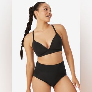 In Common Black Soft Comfy Convertible Zero Bra size 34B EUC